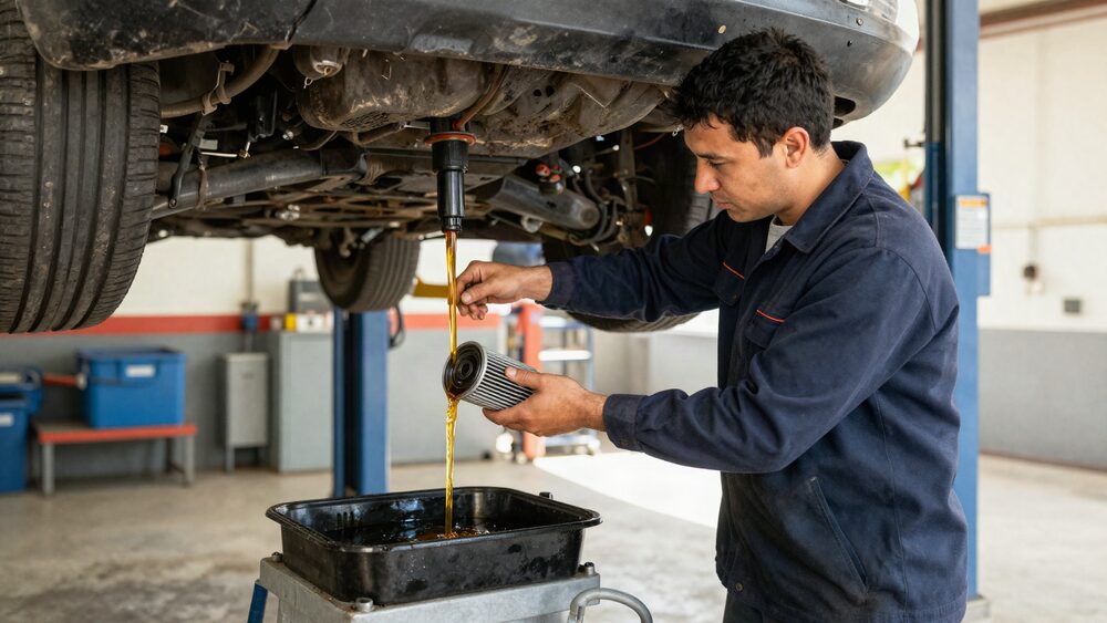 Oil & filter change at FixMyCar Los Angeles